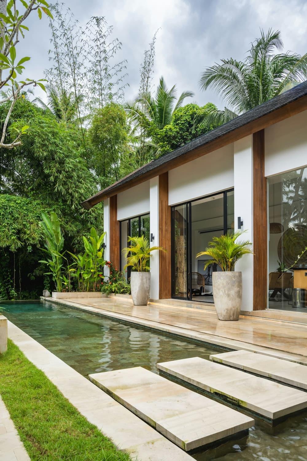 Villa pool and garden